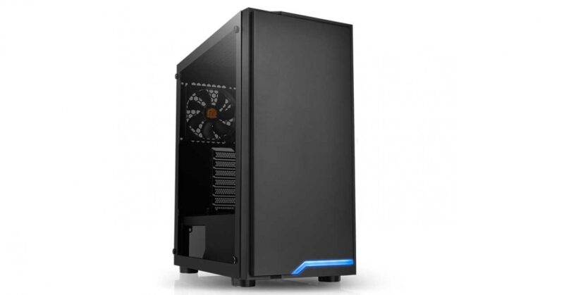 Gabinete Thermaltake H100 Tg Black Blue Led - Imagen 4