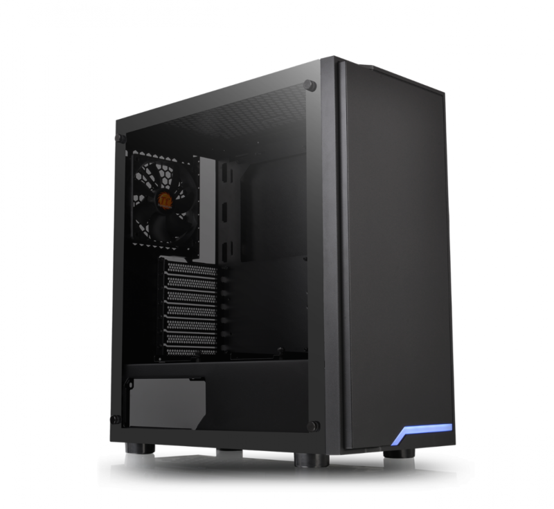Gabinete Thermaltake H100 Tg Black Blue Led - Imagen 2
