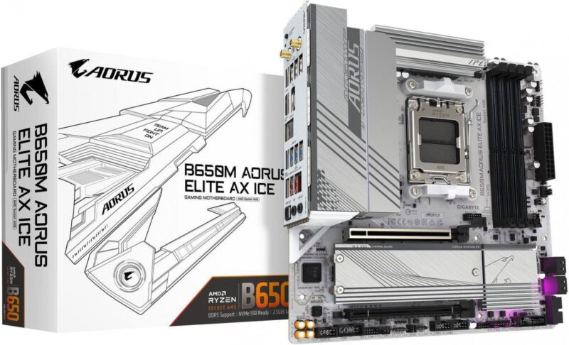 Mother Gigabyte (Am5) B650M A Elite Ax Ice