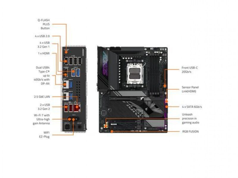 Mother Gigabyte (Am5) X870E A Elite Wifi7 - Imagen 6