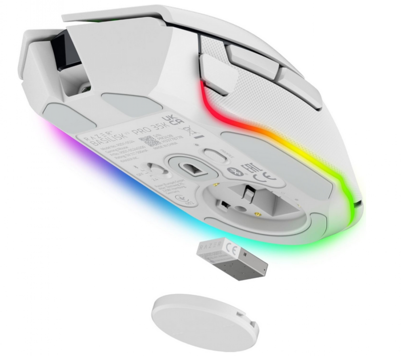 Mouse Gamer Razer Basilisk V3 Pro White 35K Hyperspeed Wireless - Imagen 2
