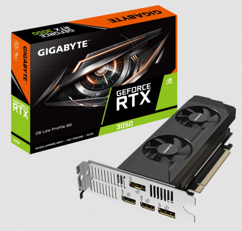 Placa De Video Gigabyte Rtx 3050 D6 Low Profile 6Gb