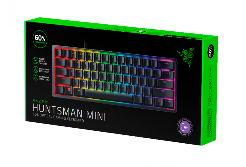 Teclado Gamer Razer Huntsman Mini Español Purple-Sw Clicky - Imagen 2