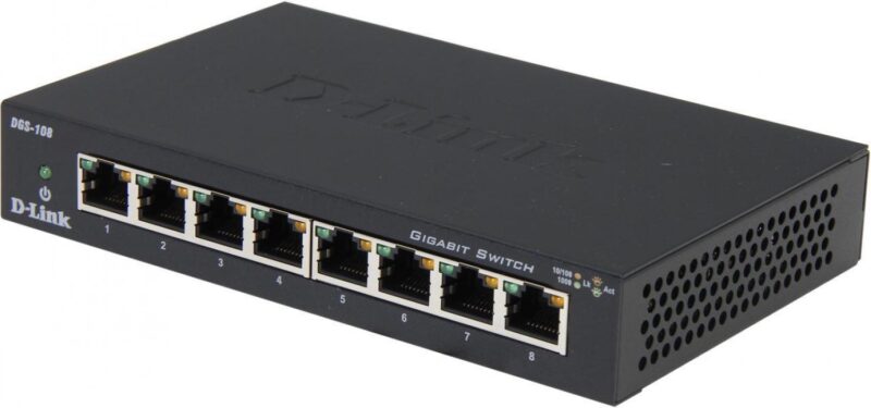 D-Link Switch Dgs-108 Switch 8 Puertos Gigabit  10/100/1000Mbps Metalico - Imagen 2