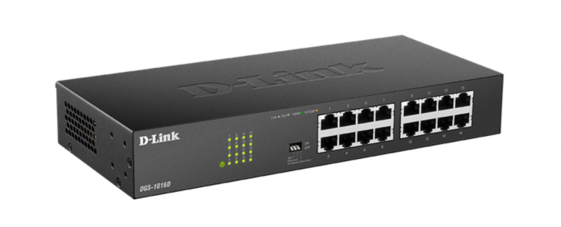 D-Link Switch Dgs-1016A 16-Port 10/1001000Bps Unmanaged