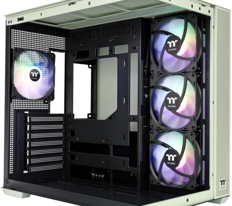 Gabinete Thermaltake View 380 Tg Argb Matcha Green Tempered Glass - Imagen 2