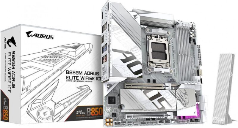 Mother Gigabyte (Am5) B850M A Elt Wf6E Ice - Imagen 2