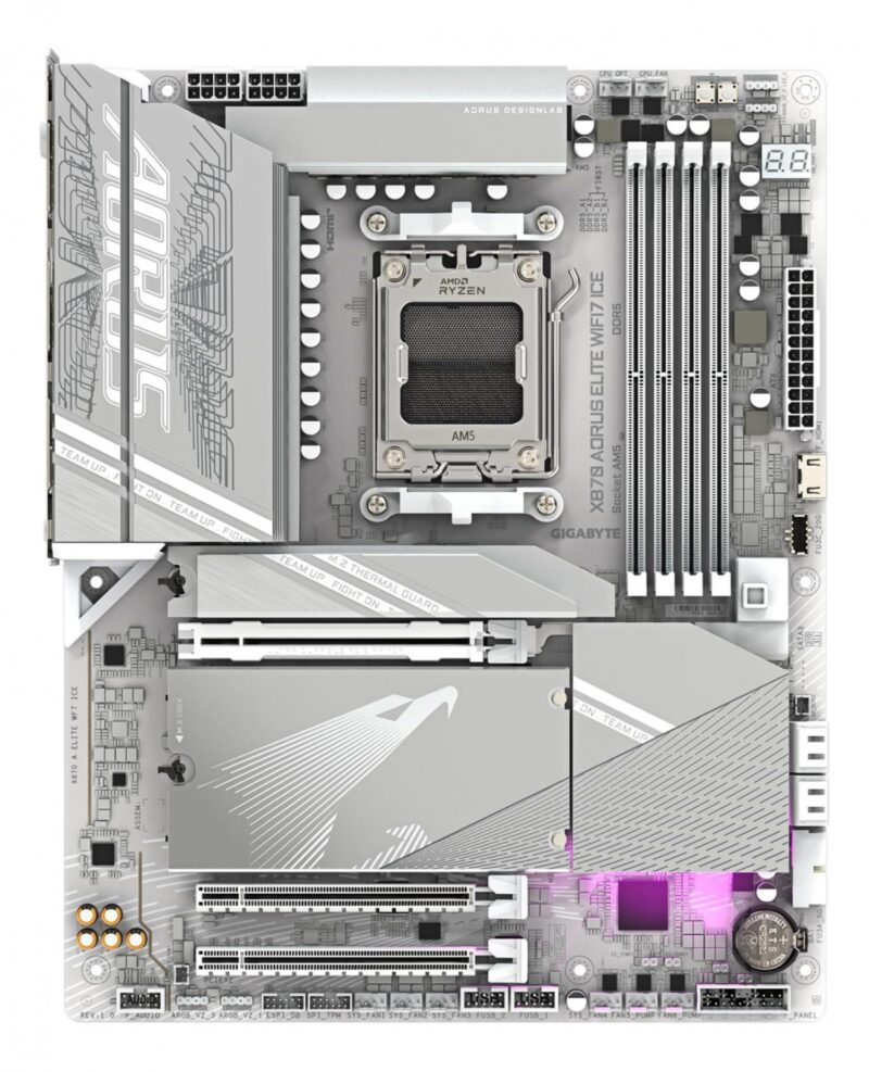 Mother Gigabyte (Am5) X870 A Elite Wf7 Ice - Imagen 3