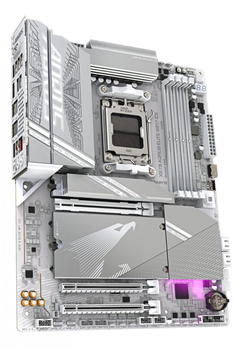 Mother Gigabyte (Am5) X870 A Elite Wf7 Ice - Imagen 4