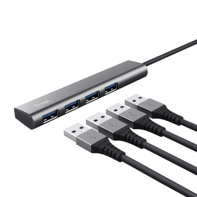 Trust Halyx Hub Usb-C A Puertos Usb-A 3.2 Gen1 Aluminio - Imagen 3