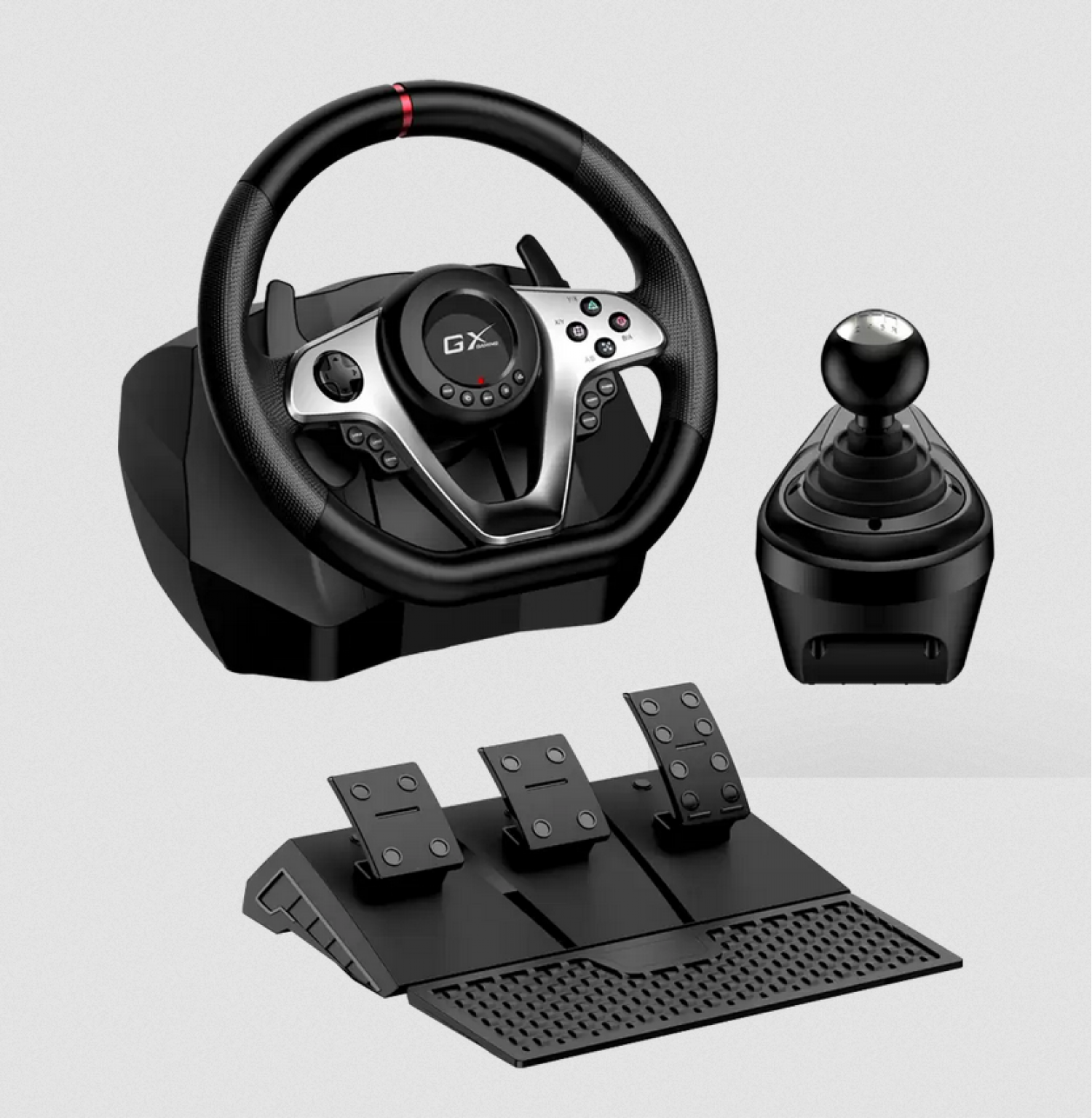 Volante Y Pedalera Genius Speedmaster X1 Caja Manual - Imagen 4