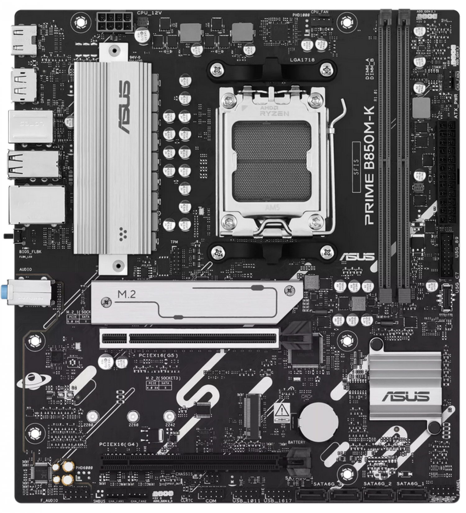Mother Asus (Am5) Prime B850M-K - Imagen 2