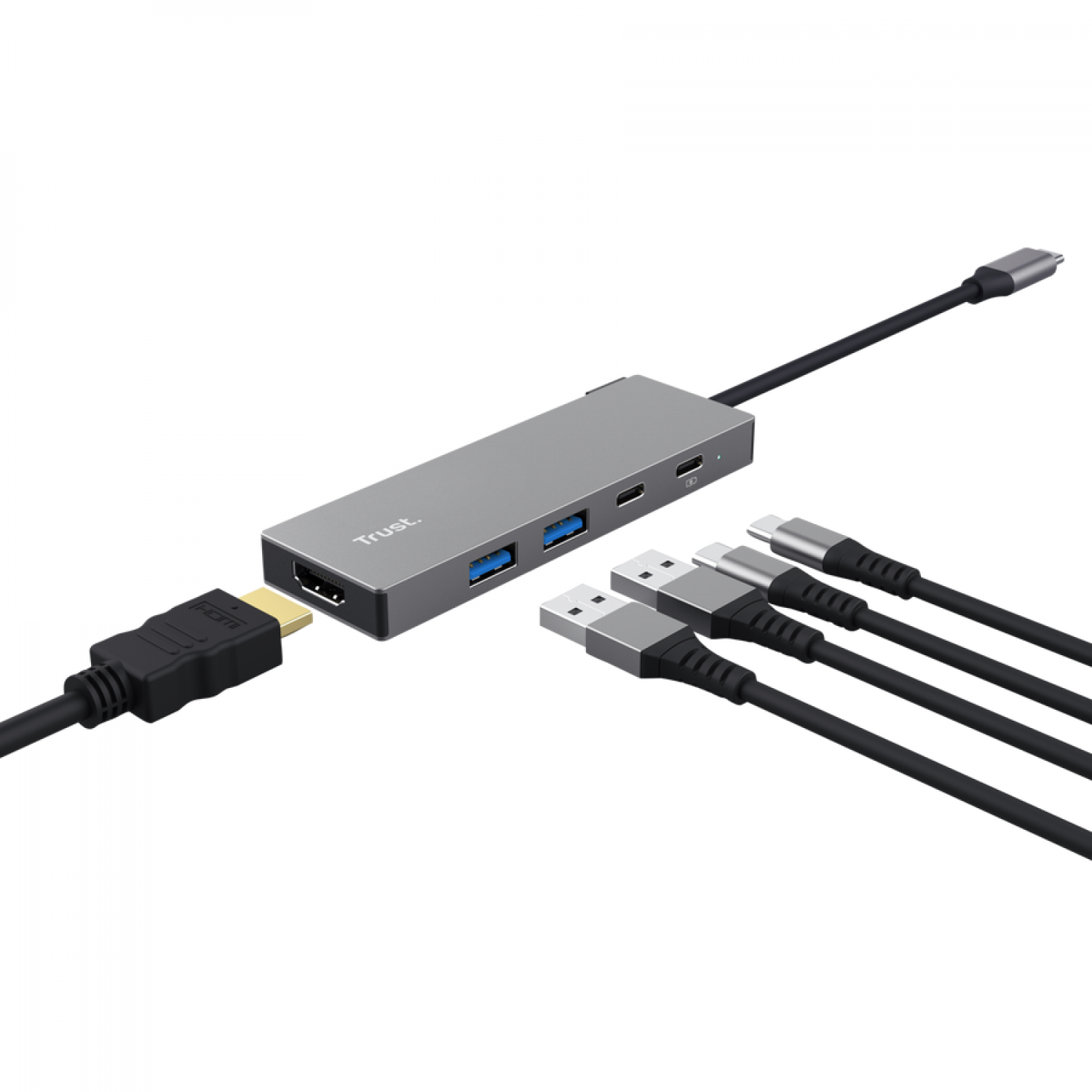 Accesorios Trust Dalyx 5 En 1 Multiport Adaptador - Imagen 2