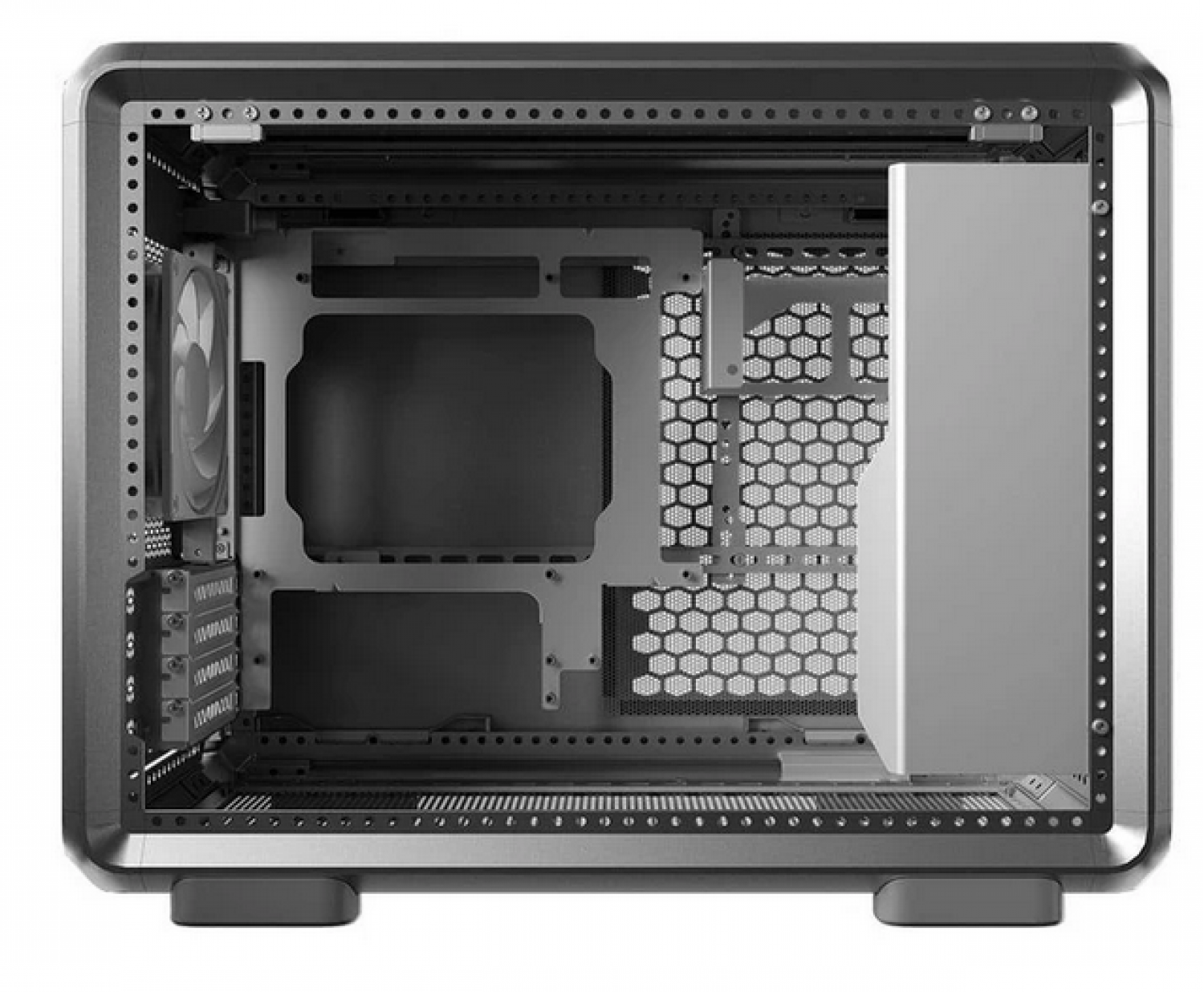 Gabinete Cooler Master 400 Master Frame Mesh Silver - Imagen 3