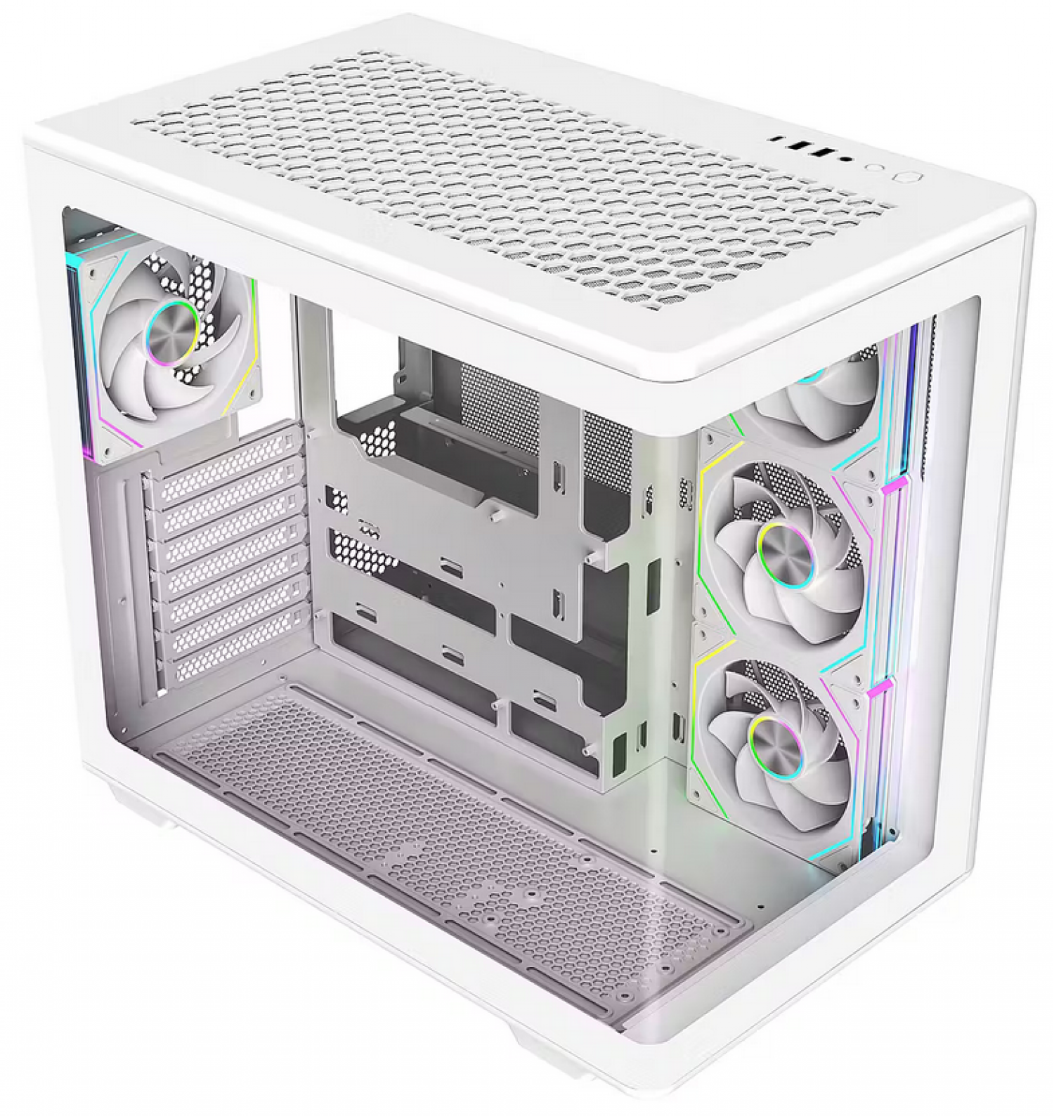 Gabinete Cooler Master 600 Elite White Argb X 4 Coolers - Imagen 5