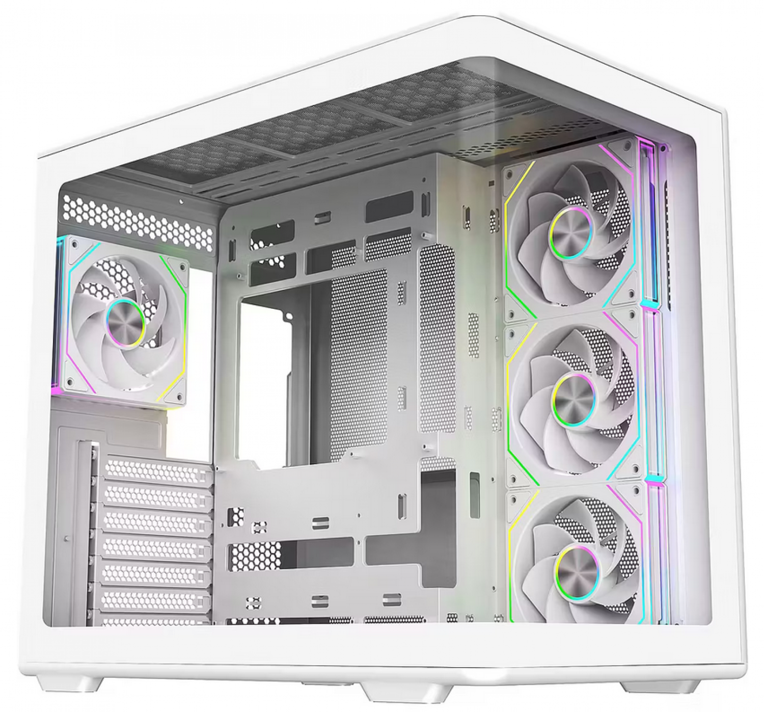 Gabinete Cooler Master 600 Elite White Argb X 4 Coolers - Imagen 3