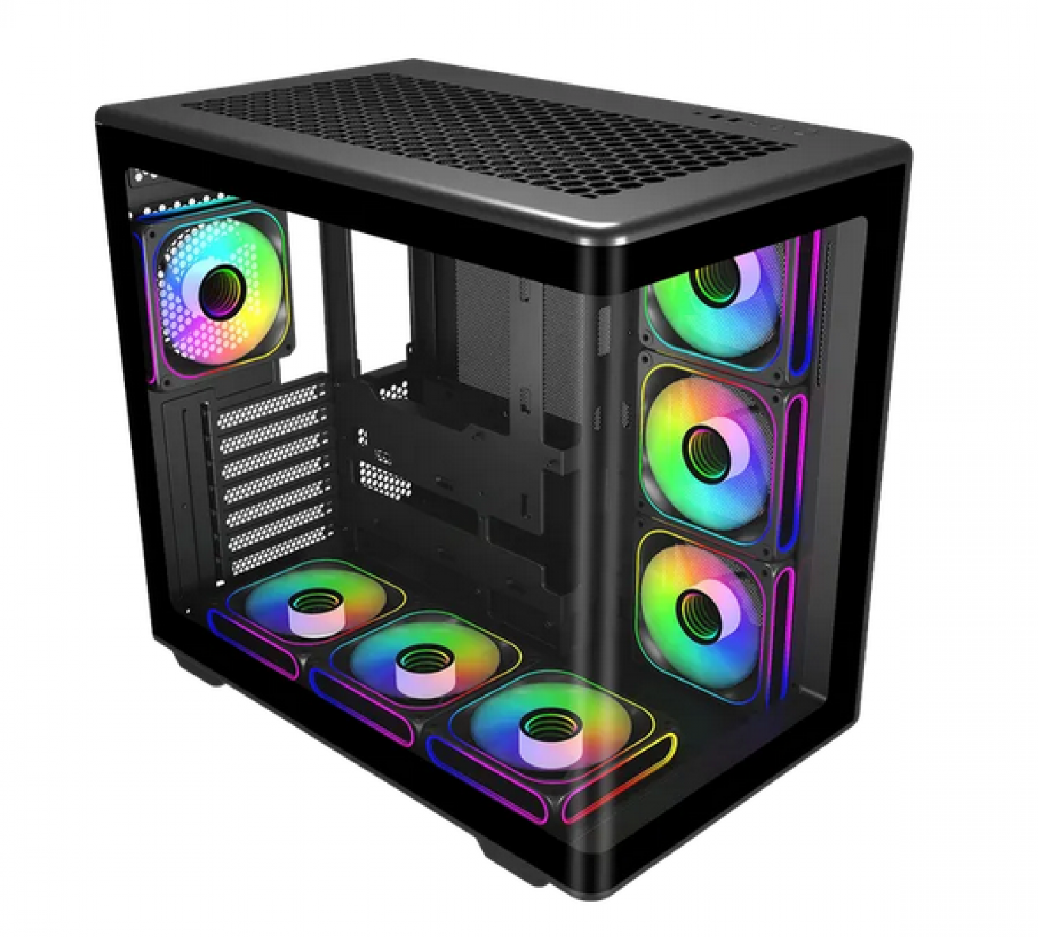 Gabinete Cooler Master Elite 600 Black 7 Argb - Imagen 2