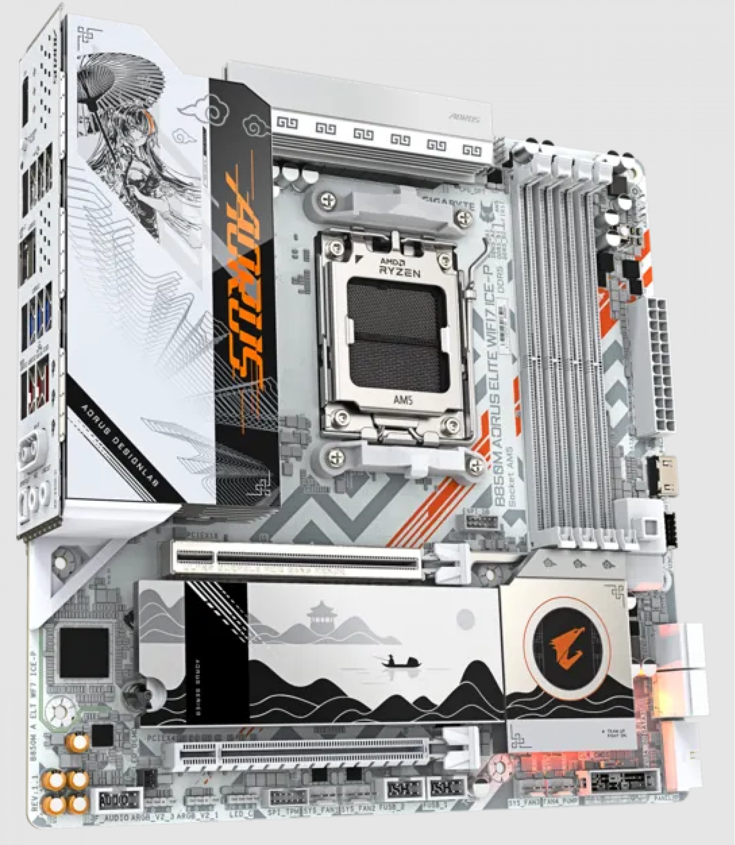 Mother Gigabyte (Am5) B850M Aorus Elite Wf7 Ice-P - Imagen 4