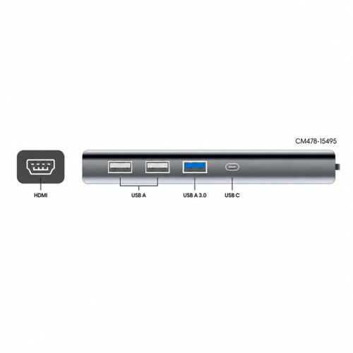 Hub Multipuerto Usb C 5 En 1 Usb 3.0 Hdmi 4k 100w Ugreen