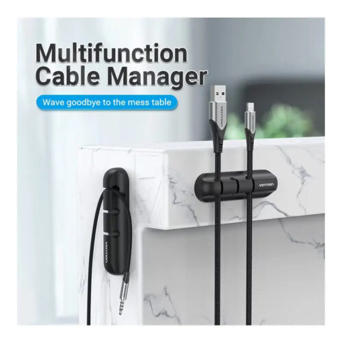 Organizador De 3 Cables Escritorio Con Adhesivo 3m Vention