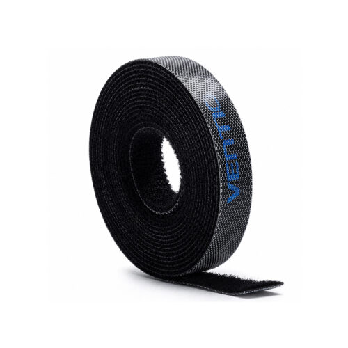 Tira Organizadora De Cable VENTION - Cinta con Velcro Autoadhesivo - 3 Metros Color Negro Premium