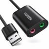 Adaptador Audio Usb 2.0 A Audio Aux 3.5mm Microfono Ugreen