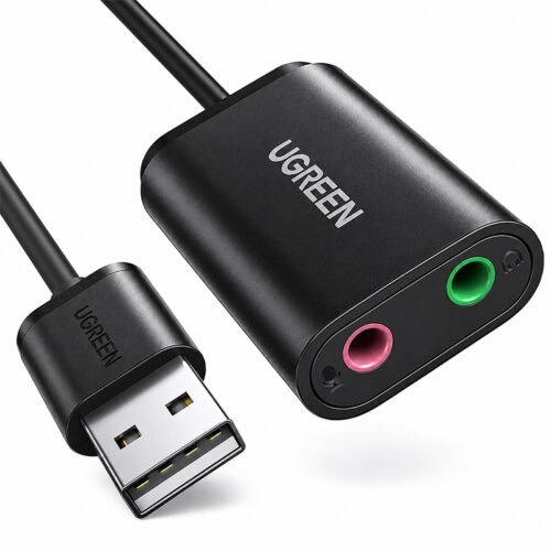 Adaptador Audio Usb 2.0 A Audio Aux 3.5mm Microfono Ugreen