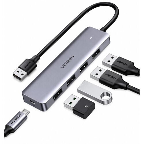 Hub Multipuerto 4 En 1 Usb A 4 Puertos Usb 3.0 5gbps Ugreen