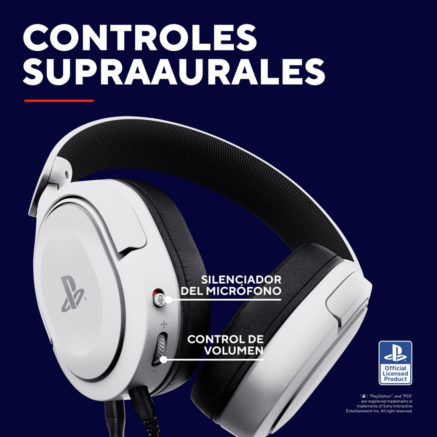 Auricular Gamer Gxtrust 498W Forta Para Ps5 Con Licencia Oficial Blanco - Imagen 9