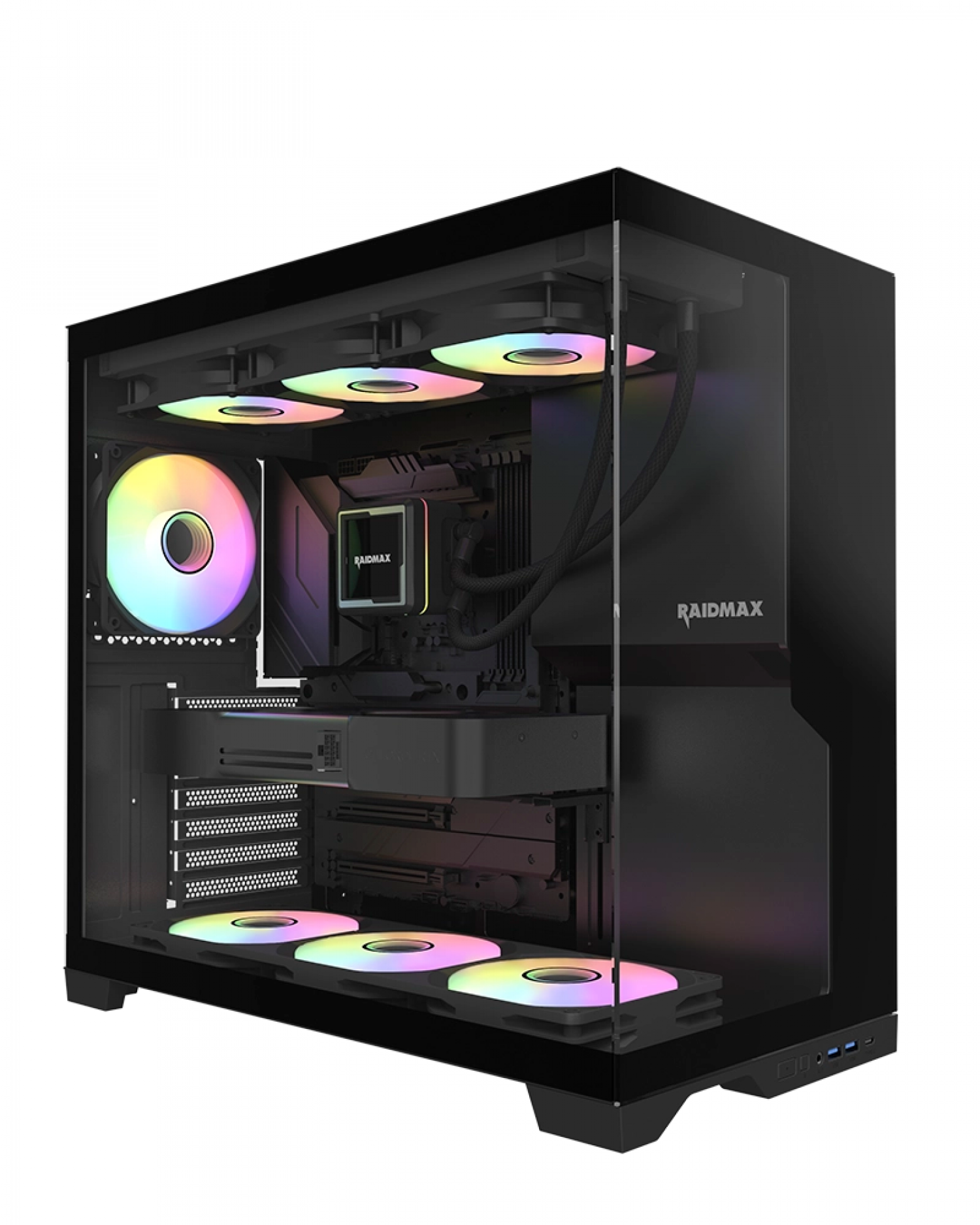 Gabinete Gamer Raidmax Infinita I700 Black Argb Tg - Imagen 2
