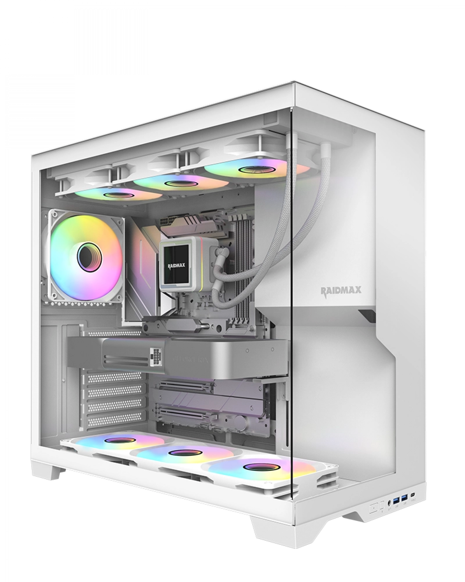 Gabinete Gamer Raidmax Infinita I700 White Argb Tg - Imagen 2