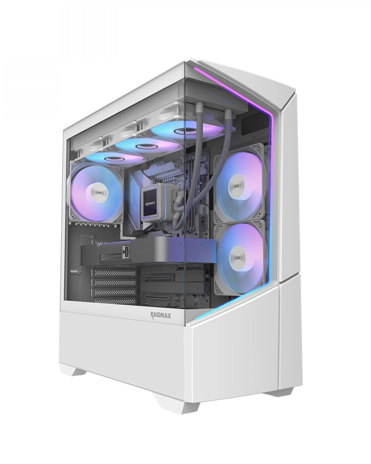 Gabinete Gamer Raidmax Infinita I812 White Arg Tg E-Atx - Imagen 2