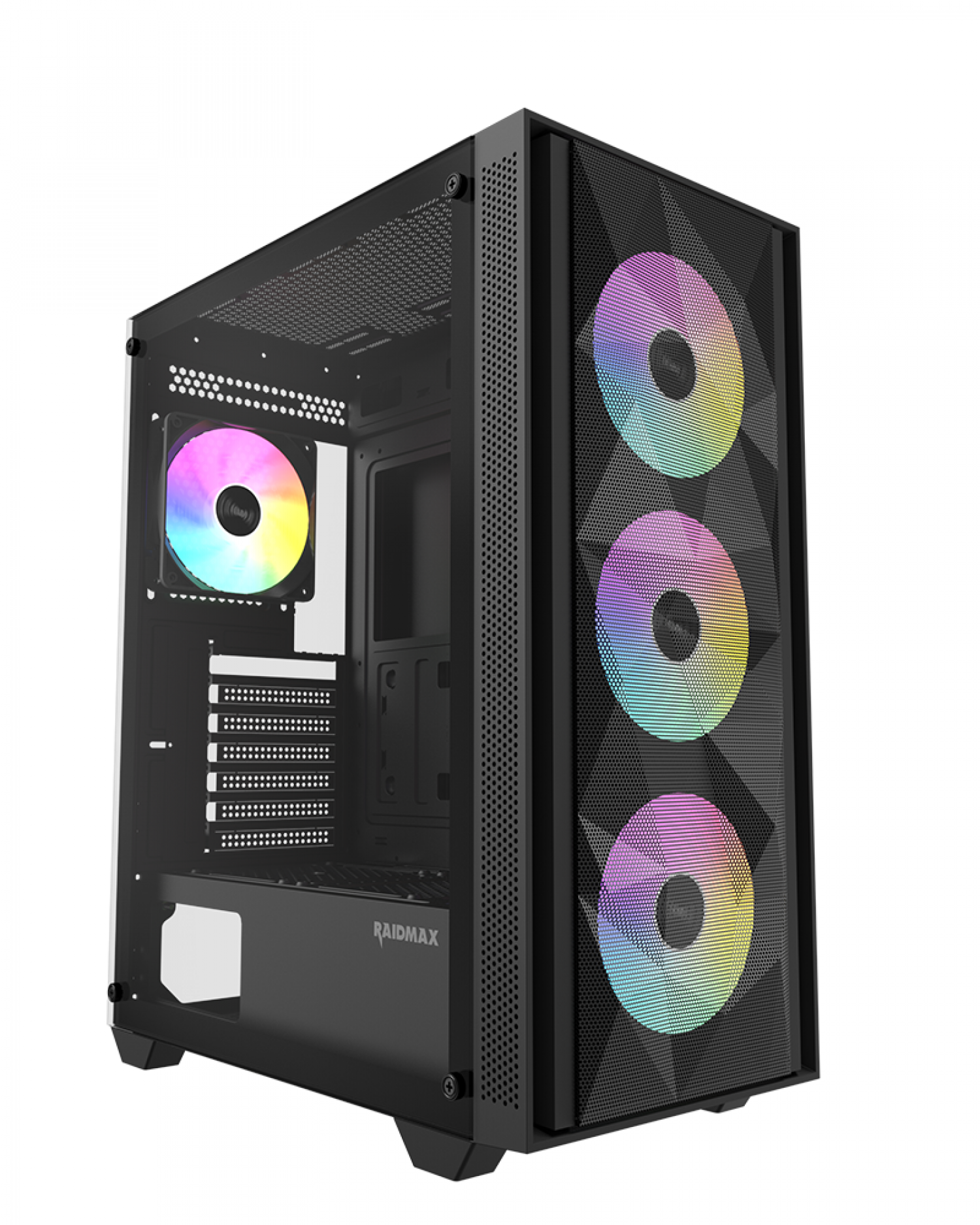 Gabinete Gamer Raidmax Vector V217 Black Argb Tg - Imagen 2