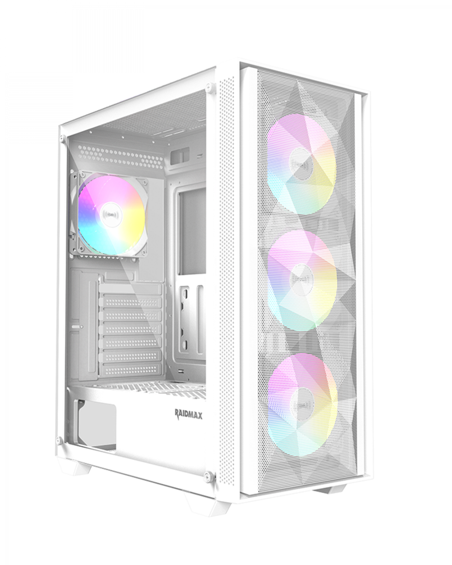 Gabinete Gamer Raidmax Vector V217 White Argb Tg - Imagen 2