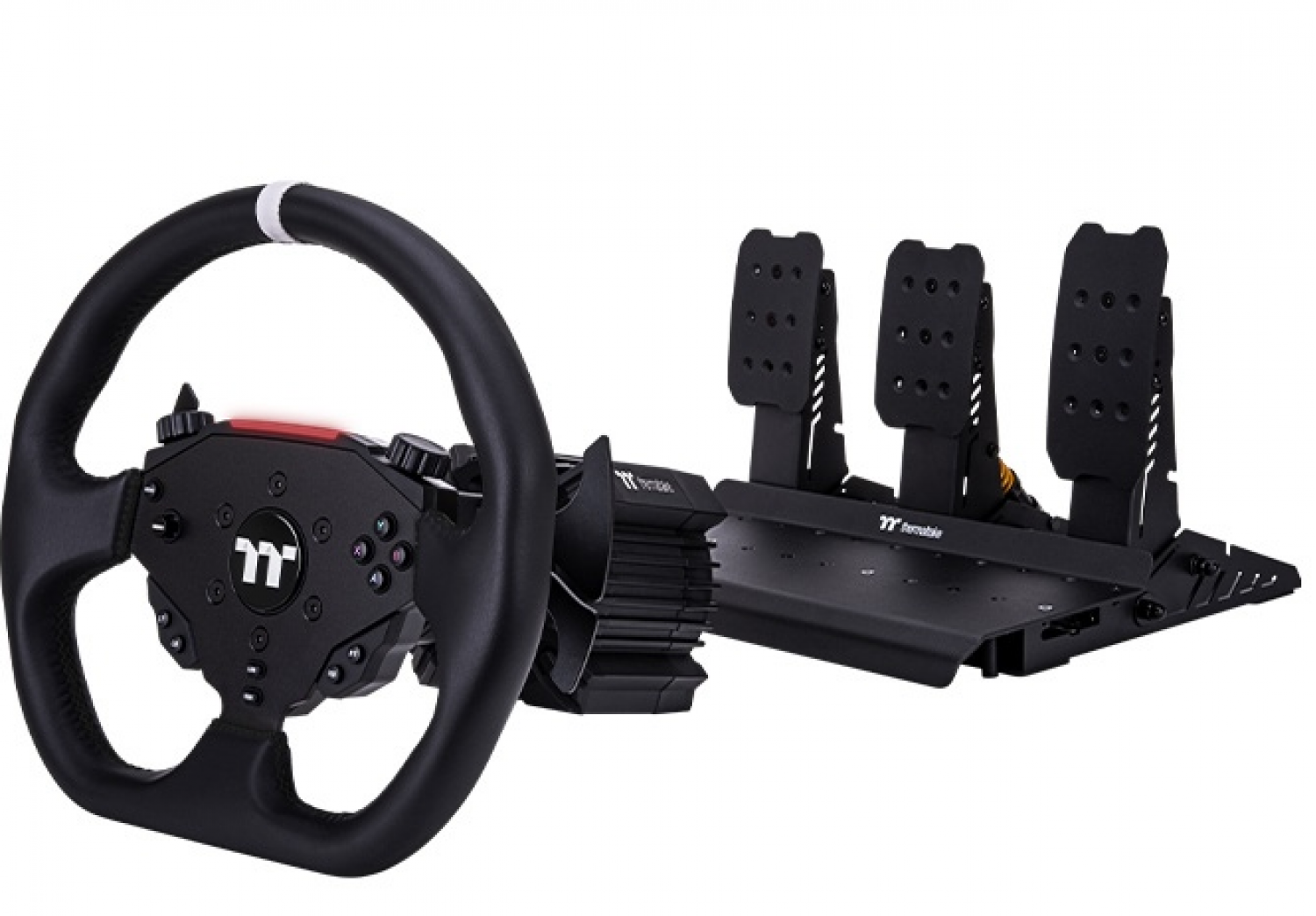 Simulador Thermaltake Bundle G6 Volante Pedalera Triple Drive Racing 6Nm 16Bits - Imagen 2