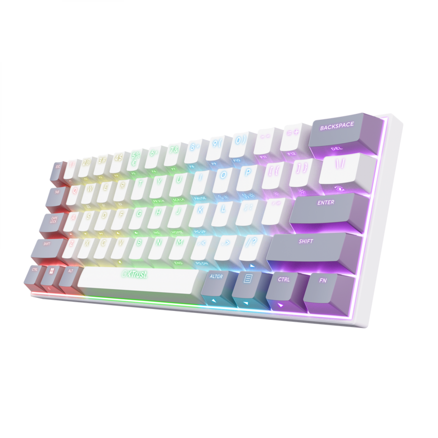 Trust Gxt873 Teclado Acira Tri Wireless Es Mecanico White