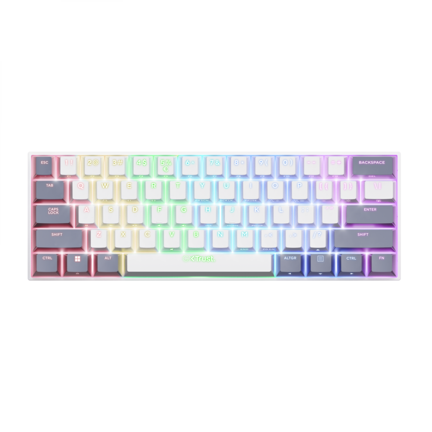 Trust Gxt873 Teclado Acira Tri Wireless Es Mecanico White - Imagen 3