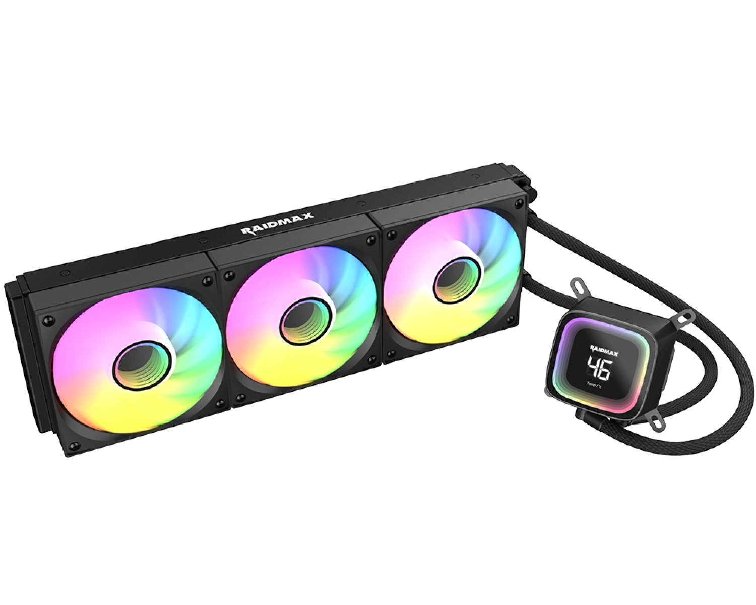 Water Cooler Cpu Raidmax Digital Ld360 Argb Black - Imagen 2