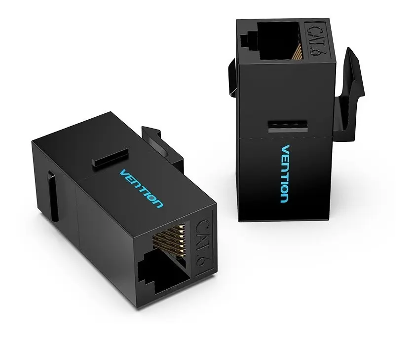 Adaptador Union Ficha Cat6 Utp RJ45 Hembra Vention - Imagen 2