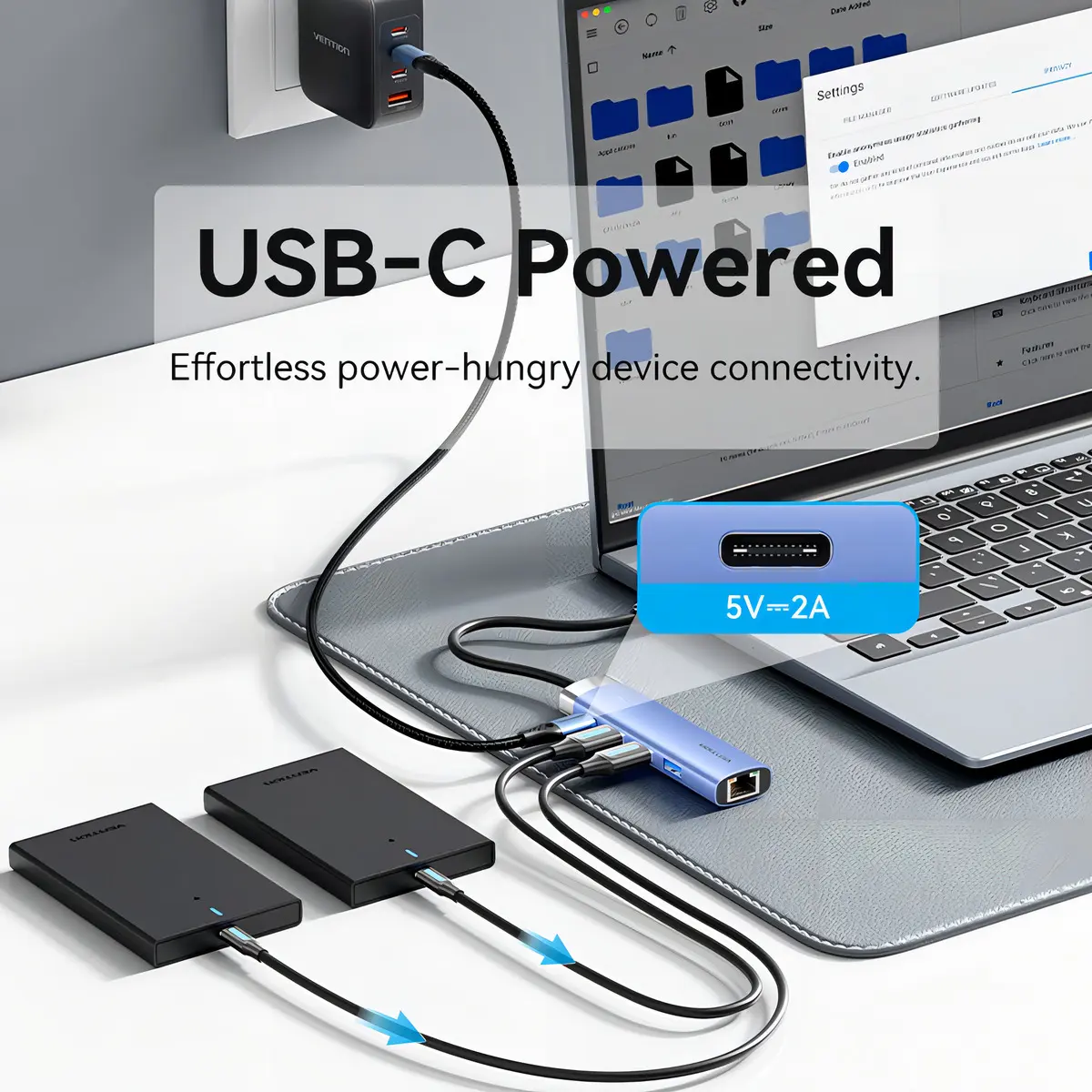Hub USB 3.0 5 en 1 Vention TGFSB - Imagen 4