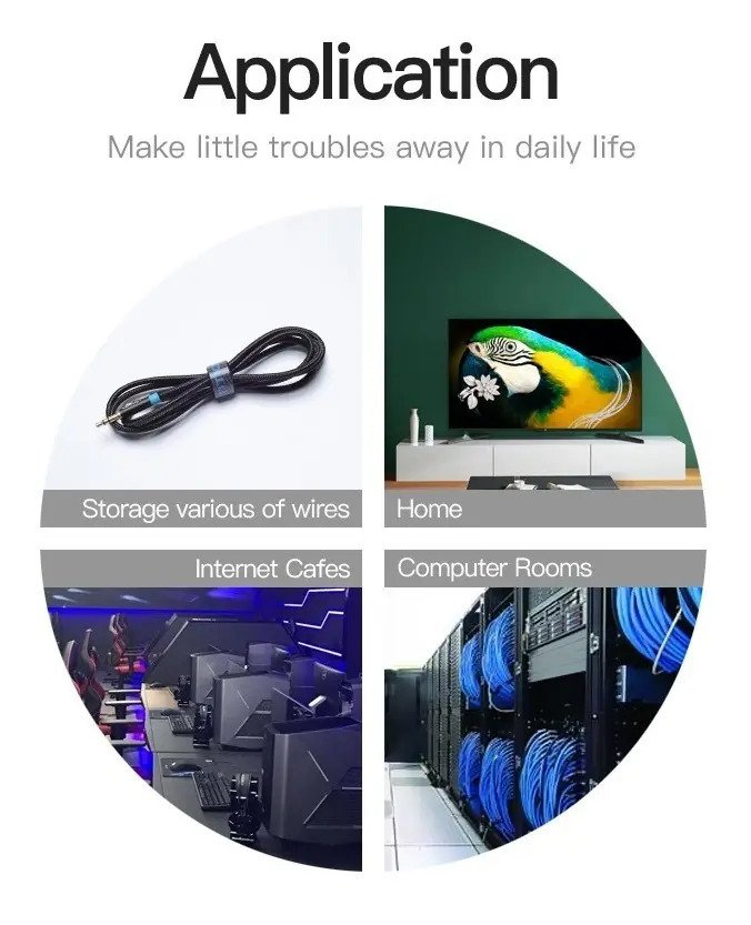 Tira Organizadora De Cables Nylon 5m Vention Negro - Imagen 6