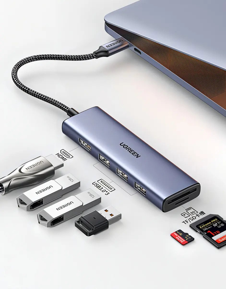 Hub Multipuerto 6 En 1 Ugreen 20956A USB-C - Imagen 2