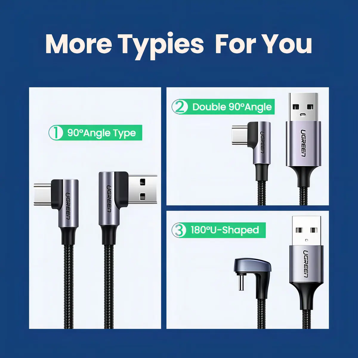 Cable Usb-C Ángulo 90° Ugreen Space Gray 1m - Imagen 7