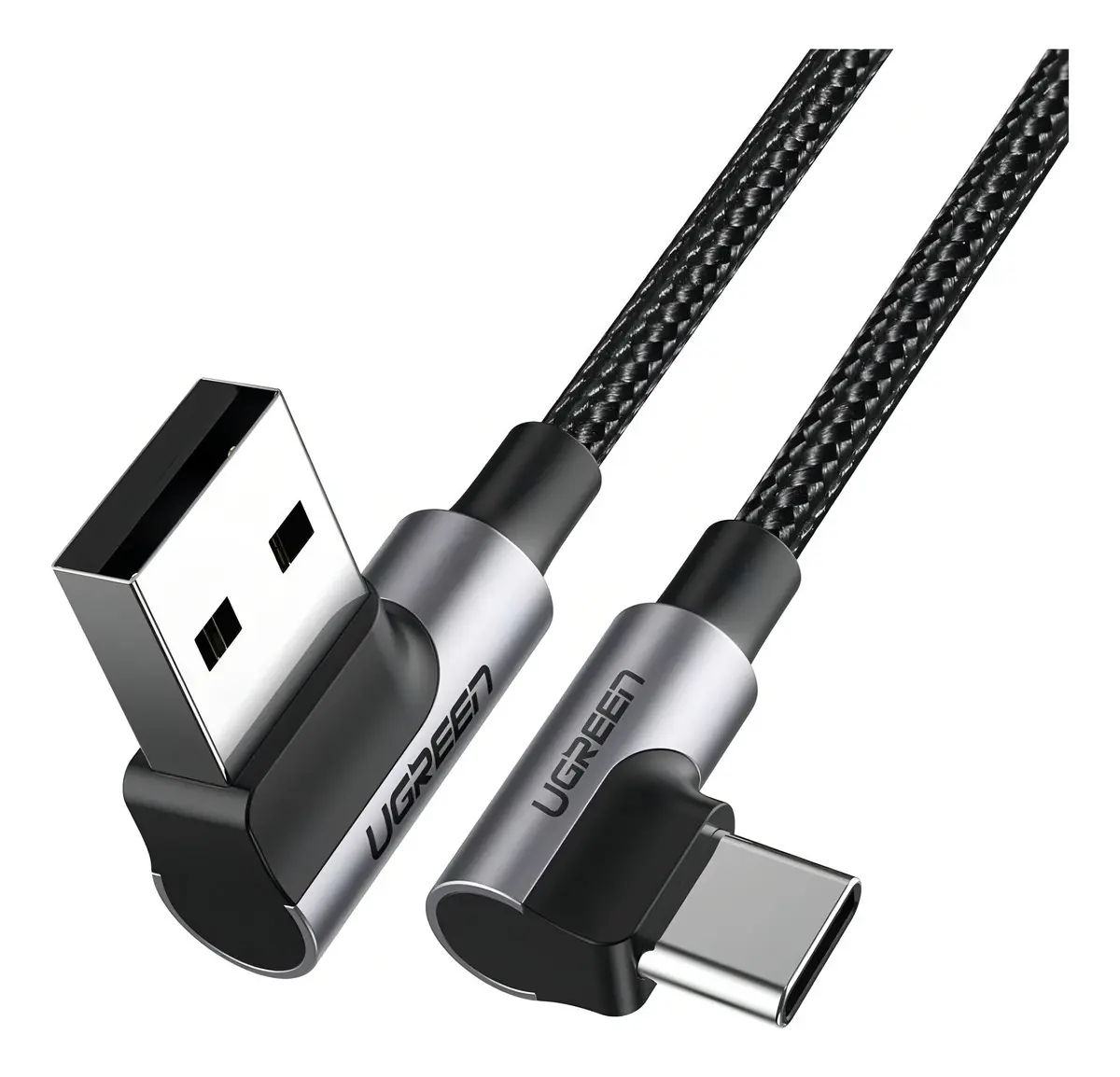 Cable Usb-C Ángulo 90° Ugreen Space Gray 1m