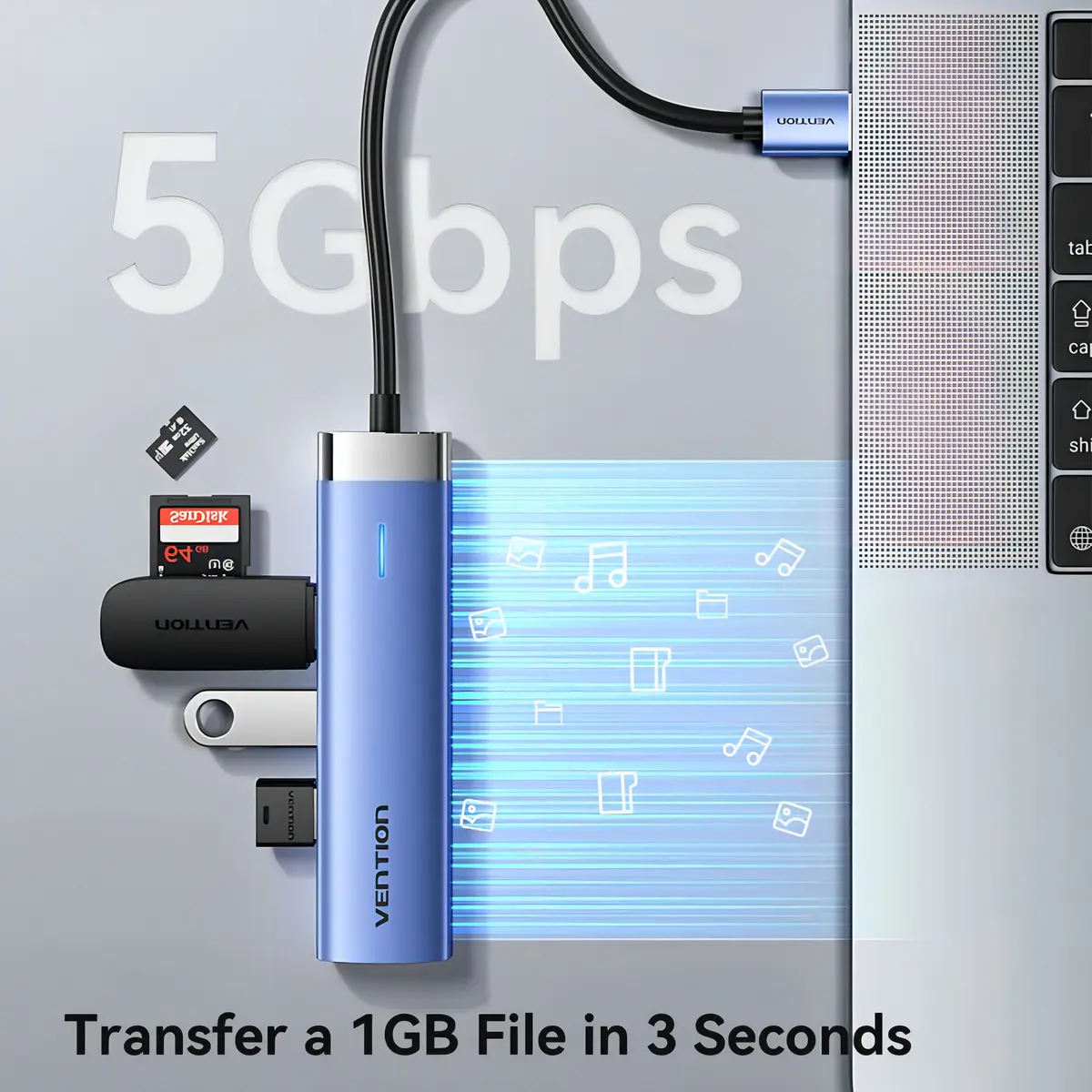 Hub USB 3.0 5 en 1 Vention TGFSB - Imagen 5