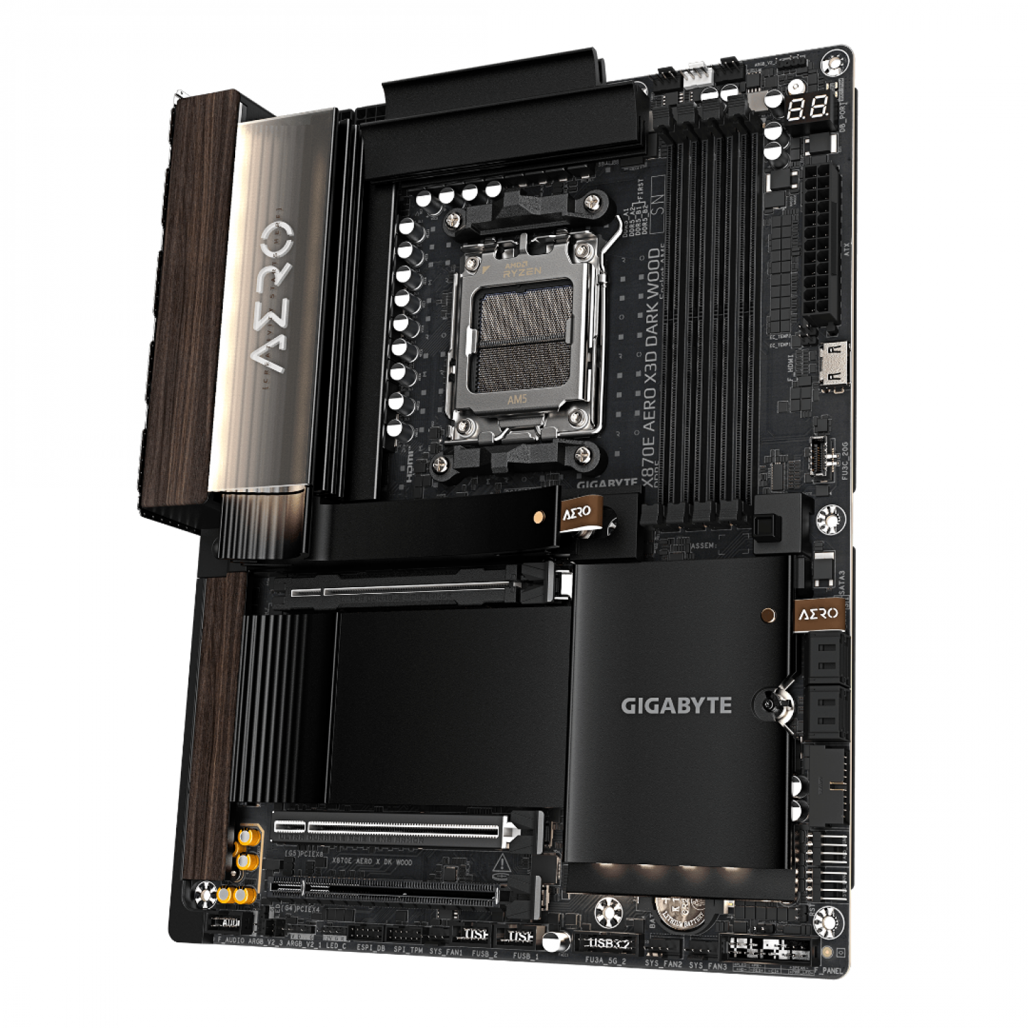 Mother Gigabyte (Am5) X870E Aero X Dark Wood - Imagen 5